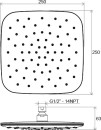 Ravak 983.20BL X07P570 deszczownica ABS kwadratowa 25x25 cm czarna