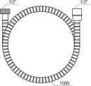 Ravak 911.00 X07P006 wąż prysznicowy 150 cm chrom