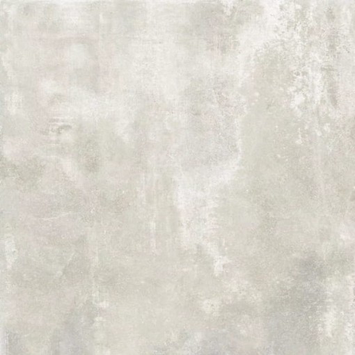 Płytka gresowa w kolorze białym, imitująca beton, w matowym wykończeniu Florim Architectural Design Rawtech Raw-White Naturale 120x120