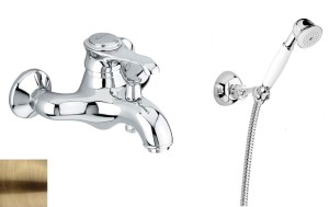 Emmevi Rubinetterie Tiffany 6001BBR bateria wannowa ścienna jednouchwytowa brąz antyczny