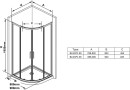 Ravak Blix Slim BLSCP4-90 X3BM70300Z1 kabina prysznicowa 90x90 półokrągła