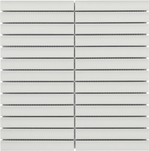 Mozaika ścienna, matowa w kolorze białym Barwolf Stripes White Matt KIT-23000 29,6x29,6