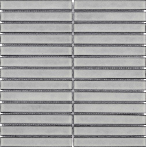 Mozaika ścienna, ceramiczna w połysku, w kolorze szarym Barwolf Stripes Haze Grey Glossy KIT-23003 29,6x29,6