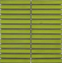 Mozaika ścienna ceramiczne w zielonym kolorze Barwolf Stripes Reed Green Glossy KIT-23005 29,6x29,6