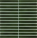 Zielona mozaika ceramiczna w kolorze butelkowej zieleni w połysku Barwolf Stripes Racing Green Glossy KIT-23006 29,6x29,6