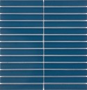 Mozaika ścienna ceramiczna,połysk w kolorze niebieskim Barwolf Stripes Pure Blue Glossy KIT-23007 29,6x29,6