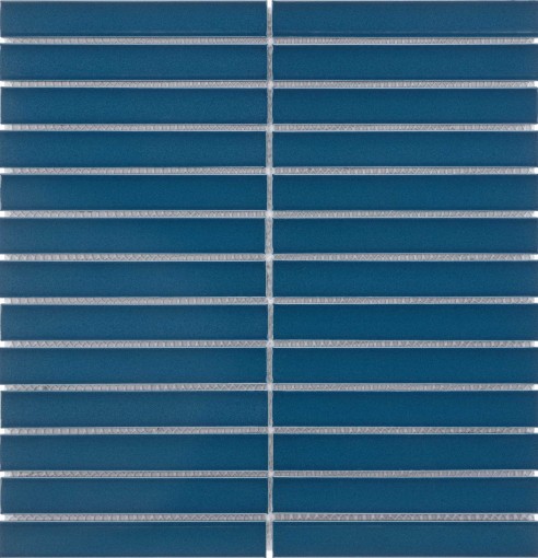 Mozaika ścienna ceramiczna,połysk w kolorze niebieskim Barwolf Stripes Pure Blue Glossy KIT-23007 29,6x29,6