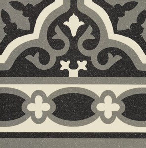 Mainzu Florentine Cenefa Black 20x20 płytka podłogowa