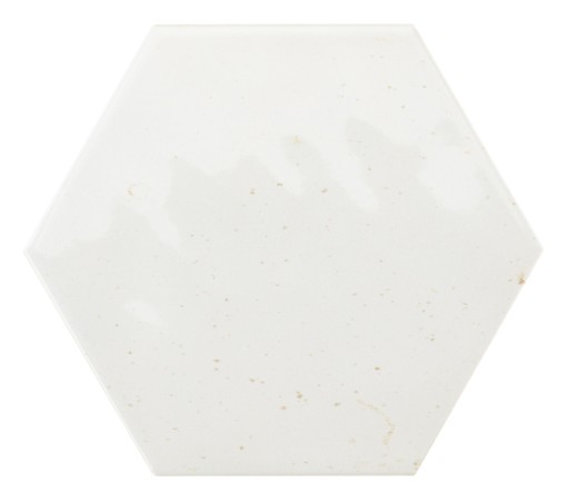 Heksagonalna płytka Barwolf Loft Latte White Gloss KE-22101 13,7x15 w kolorze beżowym, w połysku.
