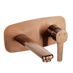 Invena Bateria umywalkowa podtynkowa Glamour Miedź BP-02-U14-V 