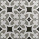 Gresowa, patchworkowa płytka podłogowa Equipe Rivoli Venecia 20x20 w odcieniach czerni, szarości oraz bieli