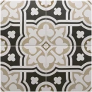 Płytka patchworkowa Equipe Rivoli Plaza 20x20 to połączenie koloru szarego, białego, czarnego oraz beżowego w niepowtarzalny kwiatowy wzór