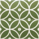 Zielona płytka gresowa z geometrycznym patchworkiem Equipe Rivoli Bergen Verde 20x20