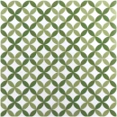 Geometryczna, patchworkowa płytka gresowa w odcieniach zieleni Equipe Rivoli Naples 20x20