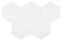 Heksagonalna gresowa płytka Equipe Coimbra White 17,5x20 monokolor