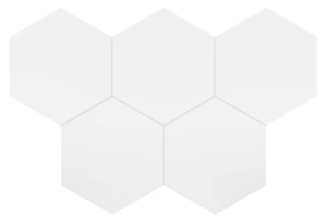 Equipe Coimbra White 17,5x20 monokolorowa heksagonalna gresowa płytka podłogowa