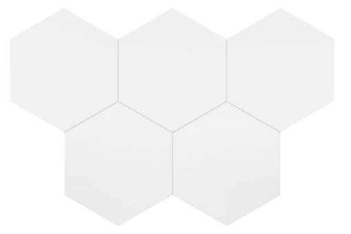 Heksagonalna gresowa płytka Equipe Coimbra White 17,5x20 monokolor