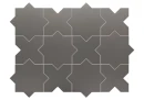 Płytka gresowa Equipe Porto Cross Black 12x12 połączona z płytką Star tej samej serii producenta Equipe