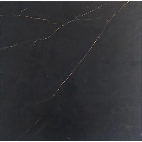 Płytka gresowa, podłogowa imitująca czarny marmur ze złotą żyłą Emigres Imperial Black Lappato 60x60