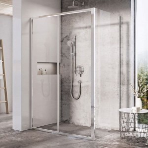 Ravak Blix Slim BLSPS-80 X9BM40C00Z1 ścianka prysznicowa 80x195 polerowane alu