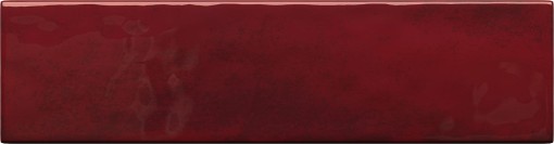 Płytka ścienna w kolorze czerwonym, cegiełka, połysk Tubądzin Masovia Rubino B Gloss STR 7,8x29,8