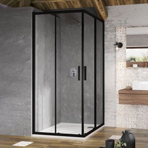 Ravak Blix Slim BLSRV2-80 X1LM40300Z1 kabina prysznicowa 80x80x195 narożna czarna