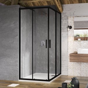 Ravak Blix Slim BLSRV2-90 X1LM70300Z1 kabina prysznicowa 90x90x195 narożna czarna