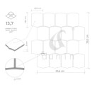 Rysunek techniczny mozaiki gresowej Dunin Arcado Terrazzo Matt 25,6x29,2