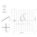 Rysunek techniczny mozaiki Dunin Kitkat Pepper Matt 29,3x29,7