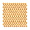 Złota mozaika ścienna Dunin Mini Hexagon Gold Matt 27,2x30