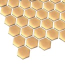 Złota mozaika ścienna Dunin Mini Hexagon Gold Matt 27,2x30