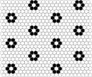 Dunin Mini Hexagon B&W Flower Premium Matt 26x30 mozaika heksagonalna