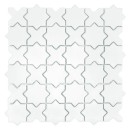Gresowa mozaika w białym matowym kolorze Dunin House Loves Star and Cross White Matt 30,2x30,2