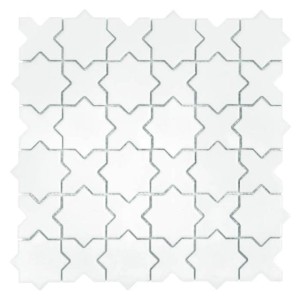 Dunin House Loves Star and Cross White Matt 30,2x30,2 mozaika gresowa dekoracyjna