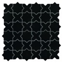 Gresowa mozaika dekoracyjna w czarnym kolorze Dunin House Loves Star and Cross Black Matt 30,2x30,2