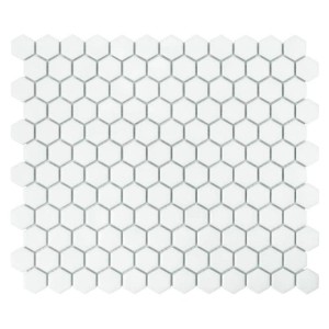 Dunin House Loves Mini Hexagon White Matt 26x30 mozaika gresowa heksagonalna