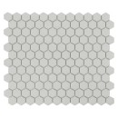 Gresowa, heksagonalna podłogowa mozaika dekoracyjna Dunin House Loves Mini Hexagon Ash Matt 26x30