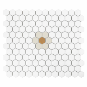 Dunin House Loves Mini Hexagon Daisy Cotton Matt 26x30 mozaika gresowa heksagonalna dekoracyjna