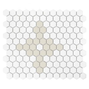Dunin House Loves Mini Hexagon Floret Matt 26x30 mozaika gresowa heksagonalna dekoracyjna