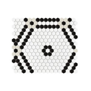 Dunin House Loves Mini Hexagon Doublehex Black Matt 34,1x40,1 mozaika gresowa heksagonalna dekoracyjna