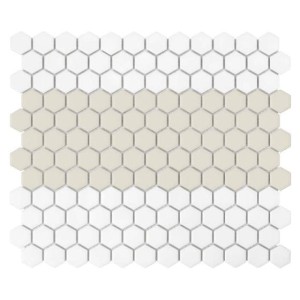 Dunin House Loves Mini Hexagon Stripe 1.C Matt 26x30 mozaika gresowa heksagonalna dekoracyjna
