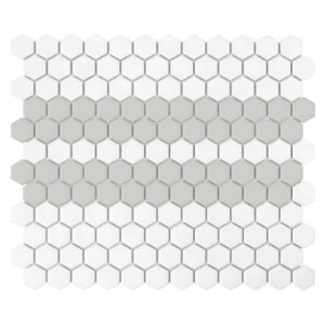 Dunin House Loves Mini Hexagon Stripe 2.A Matt 26x30 mozaika gresowa heksagonalna dekoracyjna