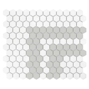 Dunin House Loves Mini Hexagon Stripe 2.3.A Matt 26x30 mozaika gresowa heksagonalna dekoracyjna