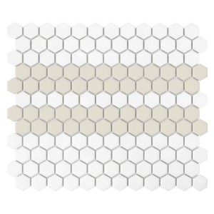 Dunin House Loves Mini Hexagon Stripe 2.C Matt 26x30 mozaika gresowa heksagonalna dekoracyjna