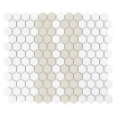 Gresowa, dekoracyjna, podłogowa, heksagonalna mozaika Dunin House Loves Mini Hexagon Stripe 2.1.C Matt 26x30