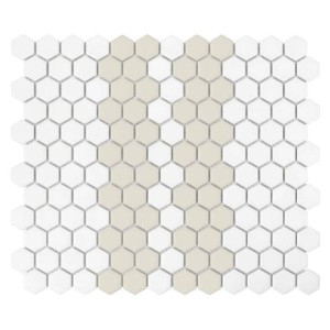 Dunin House Loves Mini Hexagon Stripe 2.1.C Matt 26x30 mozaika gresowa heksagonalna dekoracyjna