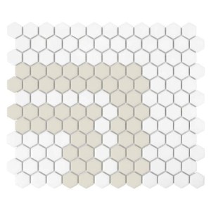Dunin House Loves Mini Hexagon Stripe 2.2.C Matt 26x30 mozaika gresowa heksagonalna dekoracyjna