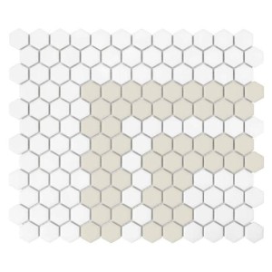 Dunin House Loves Mini Hexagon Stripe 2.3.C Matt 26x30 mozaika gresowa heksagonalna dekoracyjna