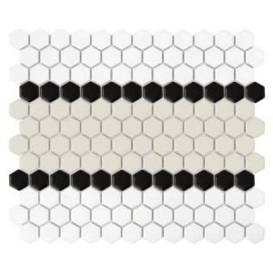 Dunin House Loves Mini Hexagon Stripe 3.B Matt 26x30 mozaika gresowa heksagonalna dekoracyjna