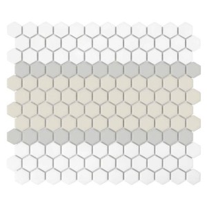 Dunin House Loves Mini Hexagon Stripe 3.A Matt 26x30 mozaika gresowa heksagonalna dekoracyjna